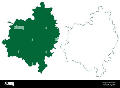 Bathinda district (Punjab State, Republic of India) map vector ...