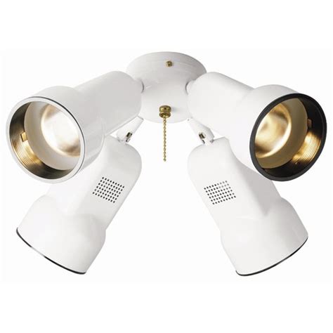 Hunter 4-Light White Spotlight Ceiling Fan Light Kit at Lowes.com