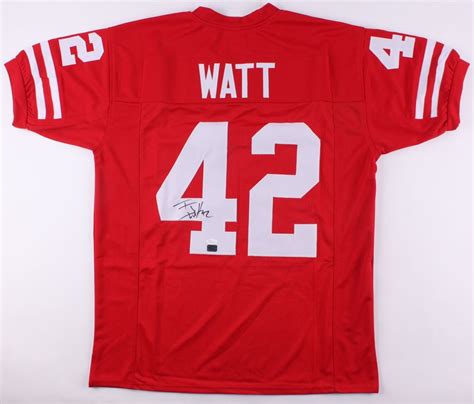 T. J. Watt Signed Wisconsin Badgers Jersey (JSA COA Watt Hologram)