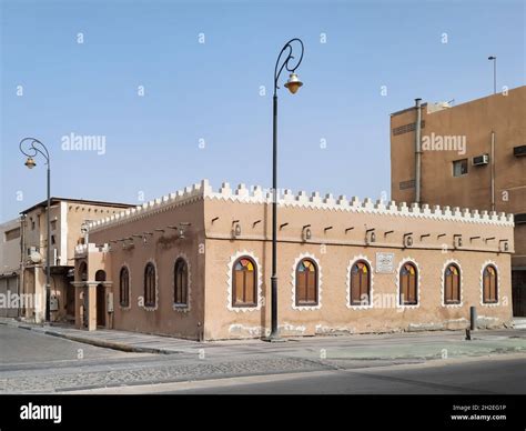 HOFUF AL HASA, SAUDI ARABIA - Sep 27, 2021: A beautiful old building in Hofuf Al Ahsa city ...