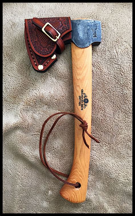 Gransfors Bruks Wildlife Hatchet #415 with Custom Leather Sheath by John Black | Axe sheath ...