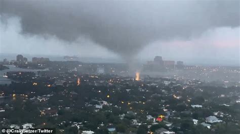 Terrifying moment TORNADO touches down in Ft. Lauderdale - NewsFinale