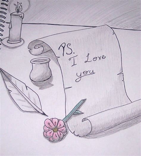 I Love You Drawings In Pencil With Heart - Cliparts.co