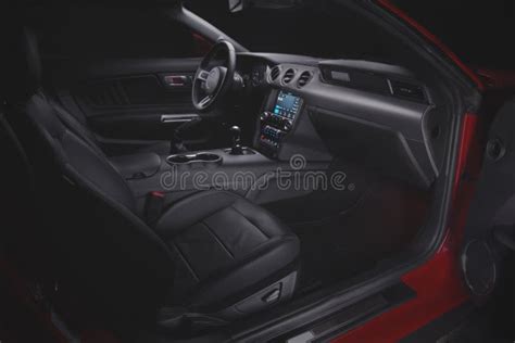 Red Ford Mustang Interior 2019 Stock Photo - Image of ford, mustang ...