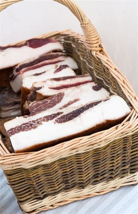 Bacon flitch stock photo. Image of basket, snack, cutting - 29747652