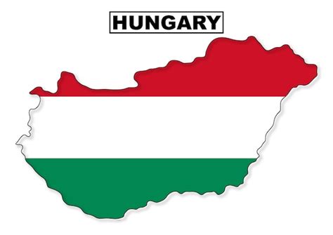 Premium Vector | Hungary vector flag map