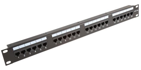 RS PRO Cat5e 24 Port RJ45 RJ Patch Panel UTP 1U Black - RS Components Indonesia