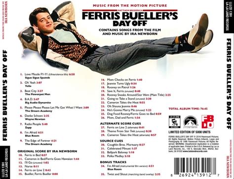 Ferris Bueller's Day Off - Original Soundtrack (EXPANDED EDITION) (1986 ...