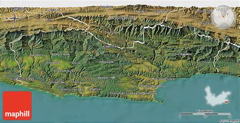 Satellite 3D Map of KNYSNA