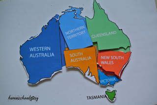 australia map puzzle | Australia map, Map puzzle, Homeschool geography