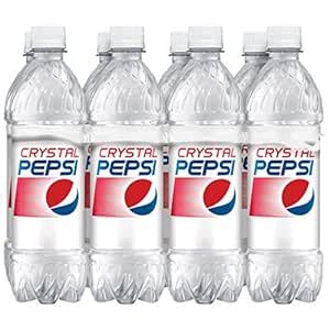 Amazon.com: Crystal Pepsi, Bottles, (8 Count, 16.9 Fl Oz Each ...