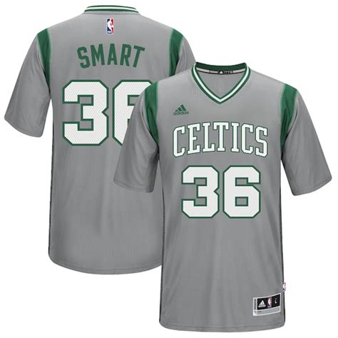 Men's Boston Celtics Marcus Smart adidas Gray Pride Swingman Jersey ...