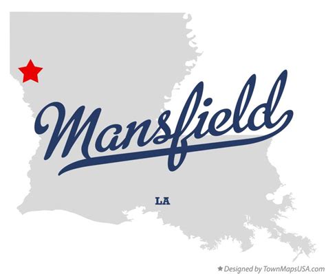 Map of Mansfield, LA, Louisiana