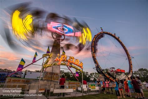 Evening on the midway at the Stearns County Fair | Exploration Vacation