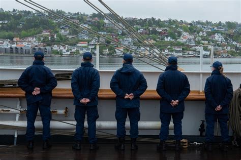 DVIDS - Images - USCGC Eagle crew members render honors to Oscarsborg Fortress in Norway [Image ...