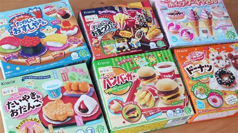 6 Interesting Japanese DIY Candy Making Kits Only Popin'Cookin' Japan Souvenir ASMR - YouTube