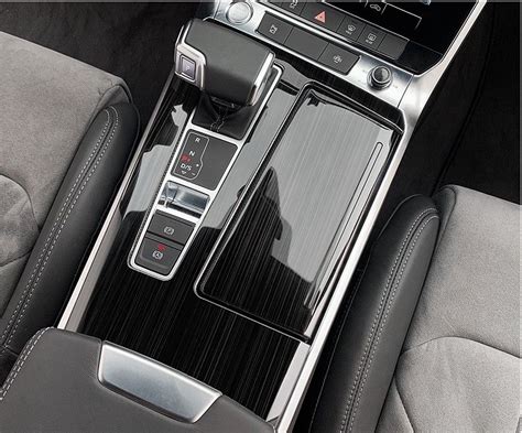 For Audi A6 C8 2019 Car Styling Gear Cup Drink Holder Panel Cover Trim Frame Sticker Chrome ...