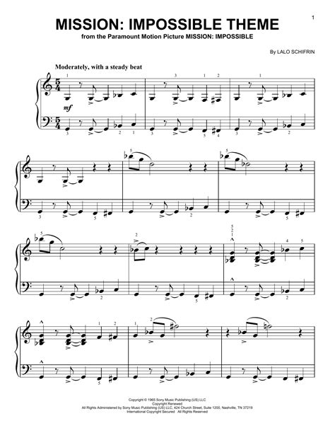 Mission: Impossible Theme | Sheet Music Direct