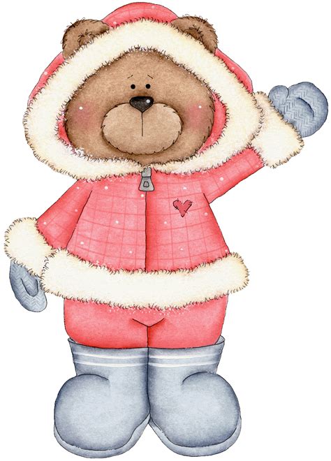 Winter 06.gif 1,096×1,527 pixels | Teddy bear pictures, Bear art, Clip art