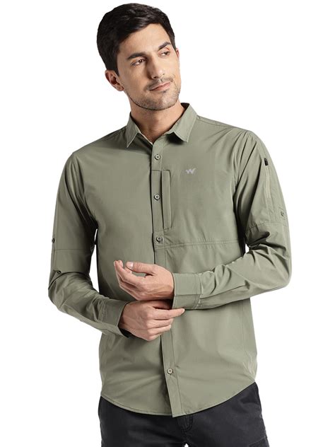 Men 2 Pockets Hiking Shirt - Green