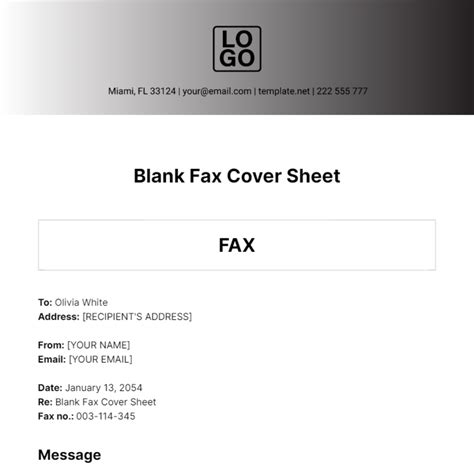 Attention Fax Cover Sheet - Edit Online & Download Example | Template.net