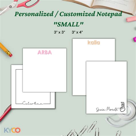 KYCO CUSTOMIZED / PERSONALIZED NOTEPAD MEMOPAD (SMALL) | Lazada PH