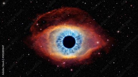 Eye of God in nebula Helix. Pictures was based on photo from official NASA site. Stock ...