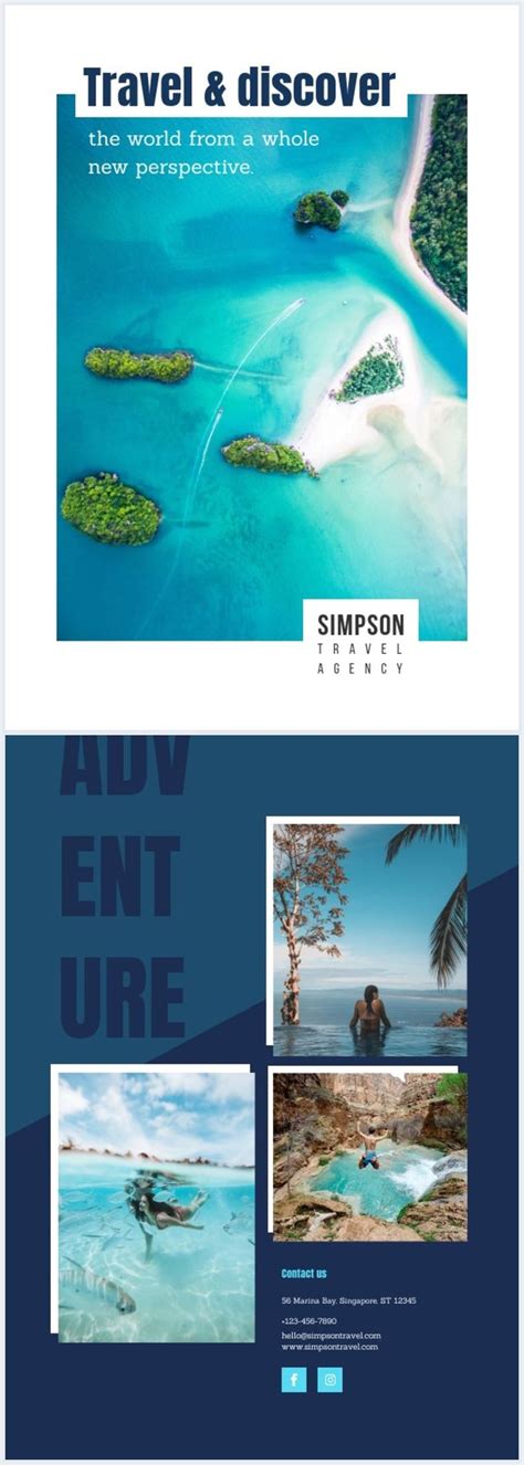 Travel Agency Brochure Cover Template | Brochure cover, Travel brochure, Travel agency