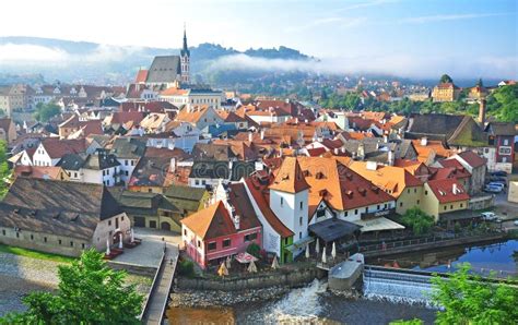 Summer View of Cesky Krumlov Old Town Stock Photo - Image of destination, city: 118505368