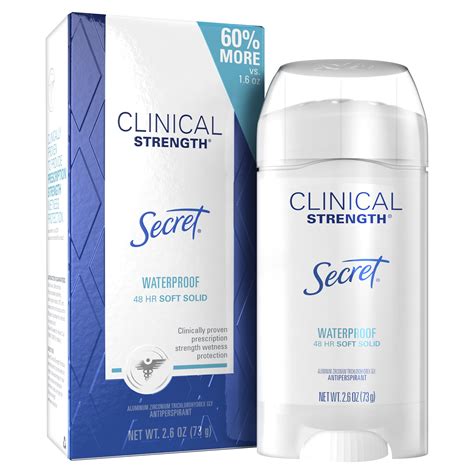 Secret Clinical Strength Antiperspirant Deodorant Soft Solid Waterproof ...