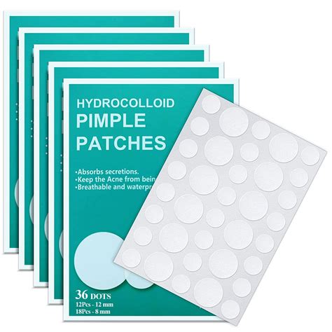 Pimple Patch Invisible Hydrocolloid Waterproof Patches Active Surface Acne Pimple Patches for ...