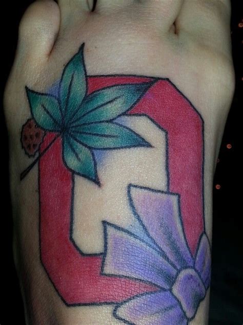 MY NEW BUCKEYE TATTOO #girly #bow #osu #ohio state #tattoo #gobucks! #OH! #IO! #purple # ...