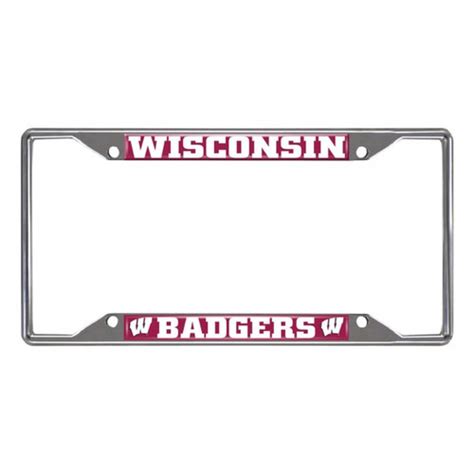 Wisconsin Badgers License Plate Frame - Dragon Sports