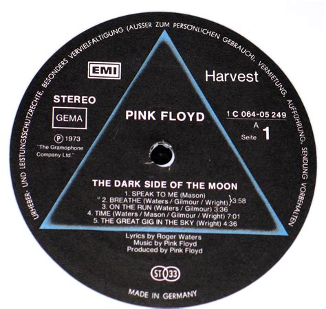 PINK FLOYD Dark Side of the Moon White Vinyl Vinyl Album Cover Gallery & Information #vinylrecords