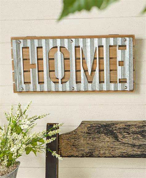 Corrugated Metal Wall Signs | Corrugated metal wall, Metal tree wall ...