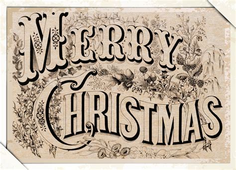 Merry Christmas Text Vintage Free Stock Photo - Public Domain Pictures
