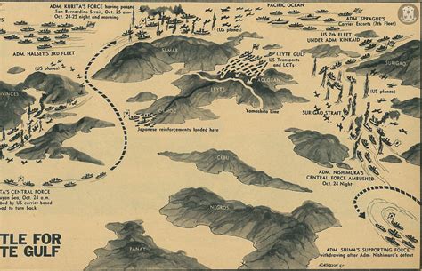 Battle Of Leyte Gulf World Map