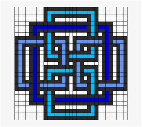 Square Pattern Perler Bead Pattern / Bead Sprite - Pixel Art Minecraft Grid - Free Transparent ...