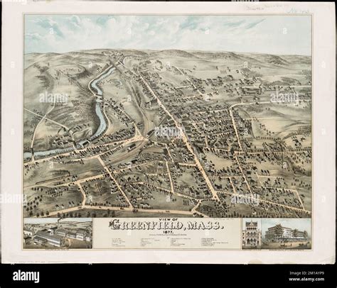 View of Greenfield, Mass , Greenfield Mass., Aerial views Norman B. Leventhal Map Center ...