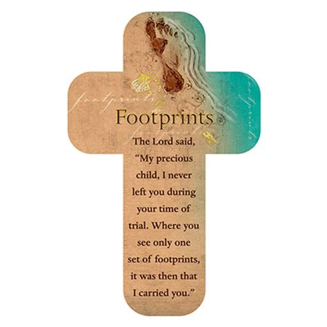 Footprints Cross Bookmark Set