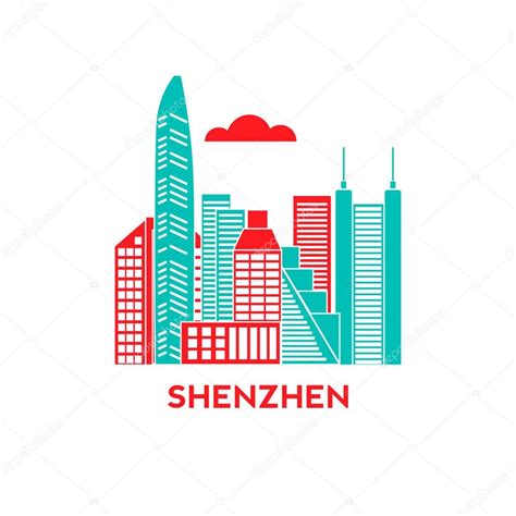 Shenzhen buildings skyline — Stock Vector © genadiymolnia.gmail.com #154502366