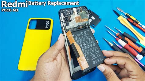 Xiaomi Redmi Mobile Battery Replacement | How to Replace Mi Poco M3 ...