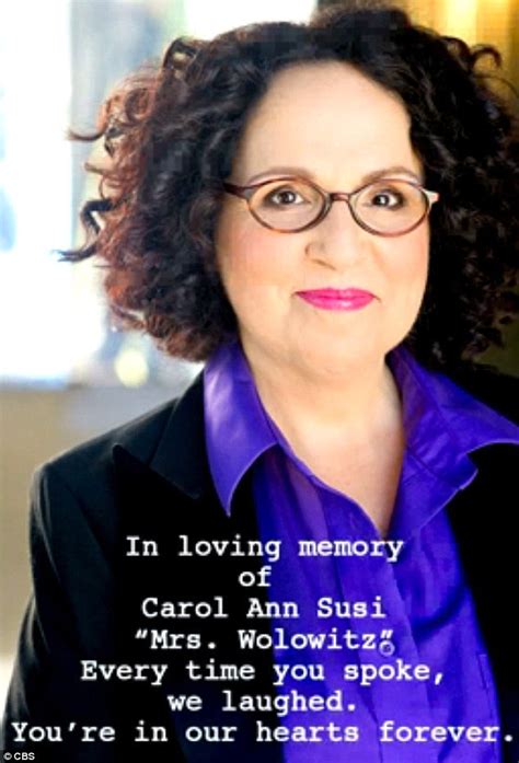 The Big Bang Theory's touching tribute to Carol Ann Susi | Daily Mail ...