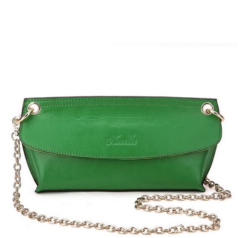 The green leather dual-use handbags | Shoulder Bags www.thdr… | Flickr