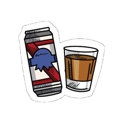 Pabst Blue Ribbon Sticker by visitphilly for iOS & Android | GIPHY