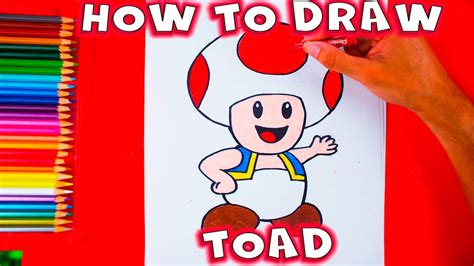 How To Draw Toad From Mario Bros and Mario Kart - Easy Things to Draw