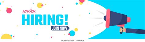 We Hiring Announcement Banner Design Loud Stock Vector (Royalty Free) 776893408 | Shutterstock