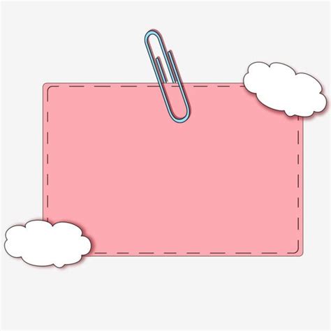 Note Decoration Hd Transparent, Cartoon Illustration Cloud Decorative ...