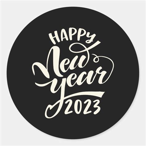 Happy New Year 2023 Classic Round Sticker Happy New Year Stickers, Happy New Year Banner, Merry ...