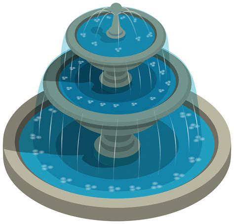 Cartoon Water Fountain - Fontaine Cartoon Water Clipart Vector Dibujos Fountain Agua Fuentes Con ...